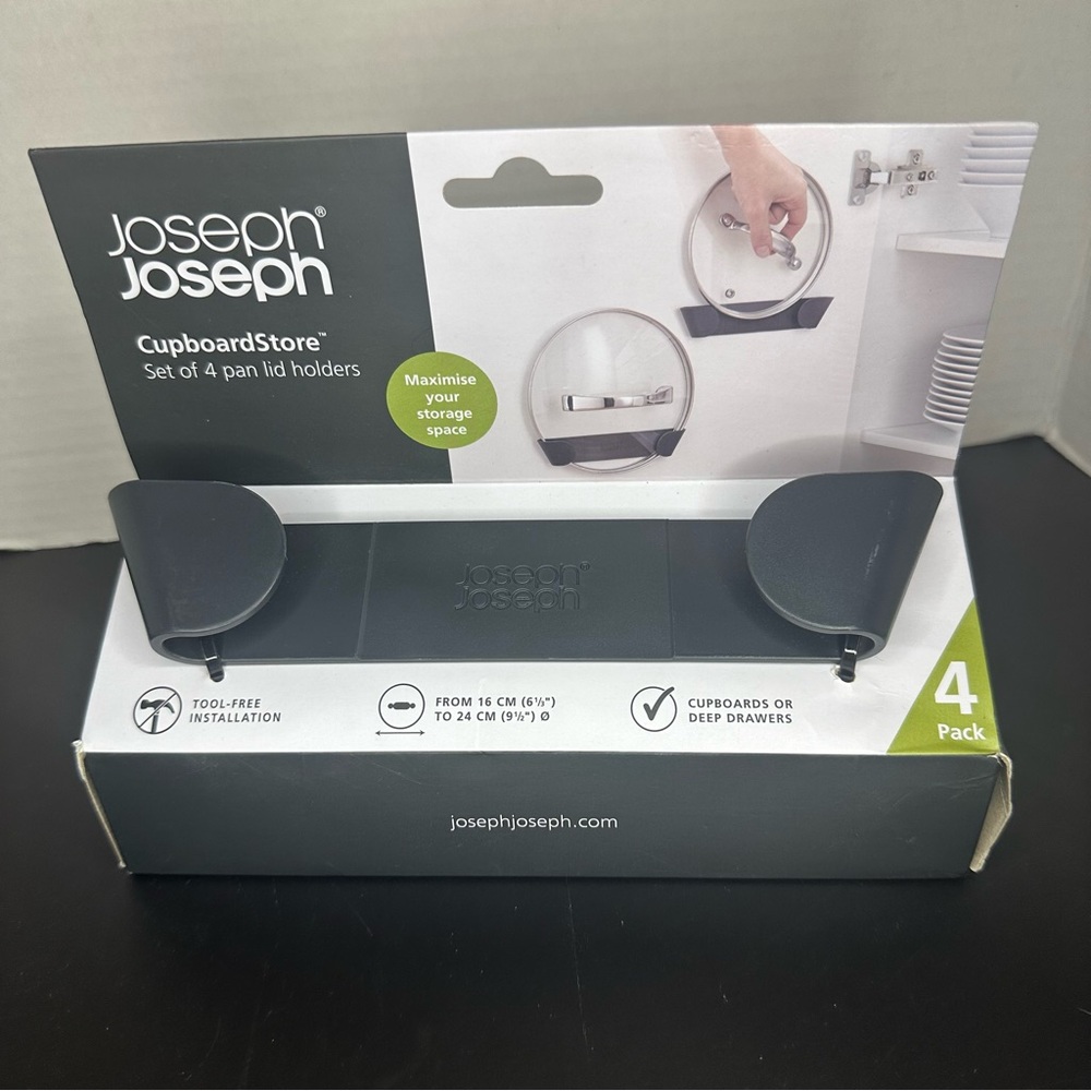 Joseph Joseph Pan / Pot Lid Holder Organizers Set of 4 Medium 6" to 9.5"